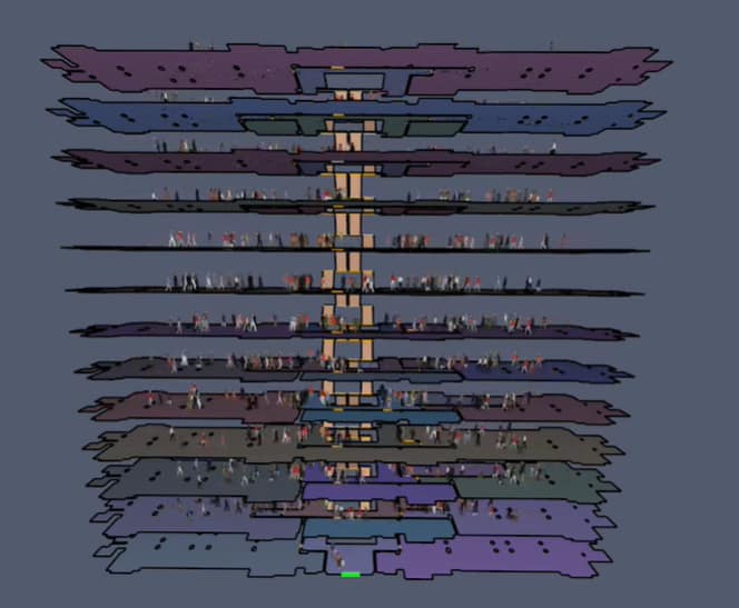 office building evacuation time analysis