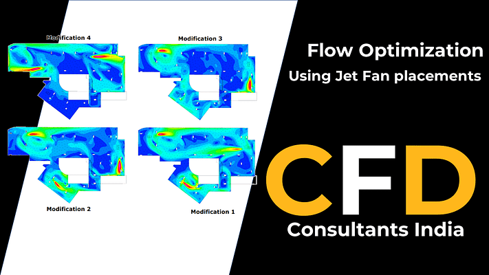 Illustration showcasing flow optimization techniques applied in the CFD analysis