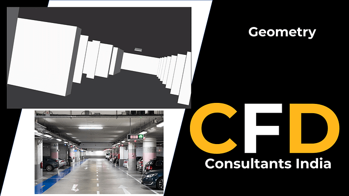 Illustration of the underground car park's layout for CFD analysis